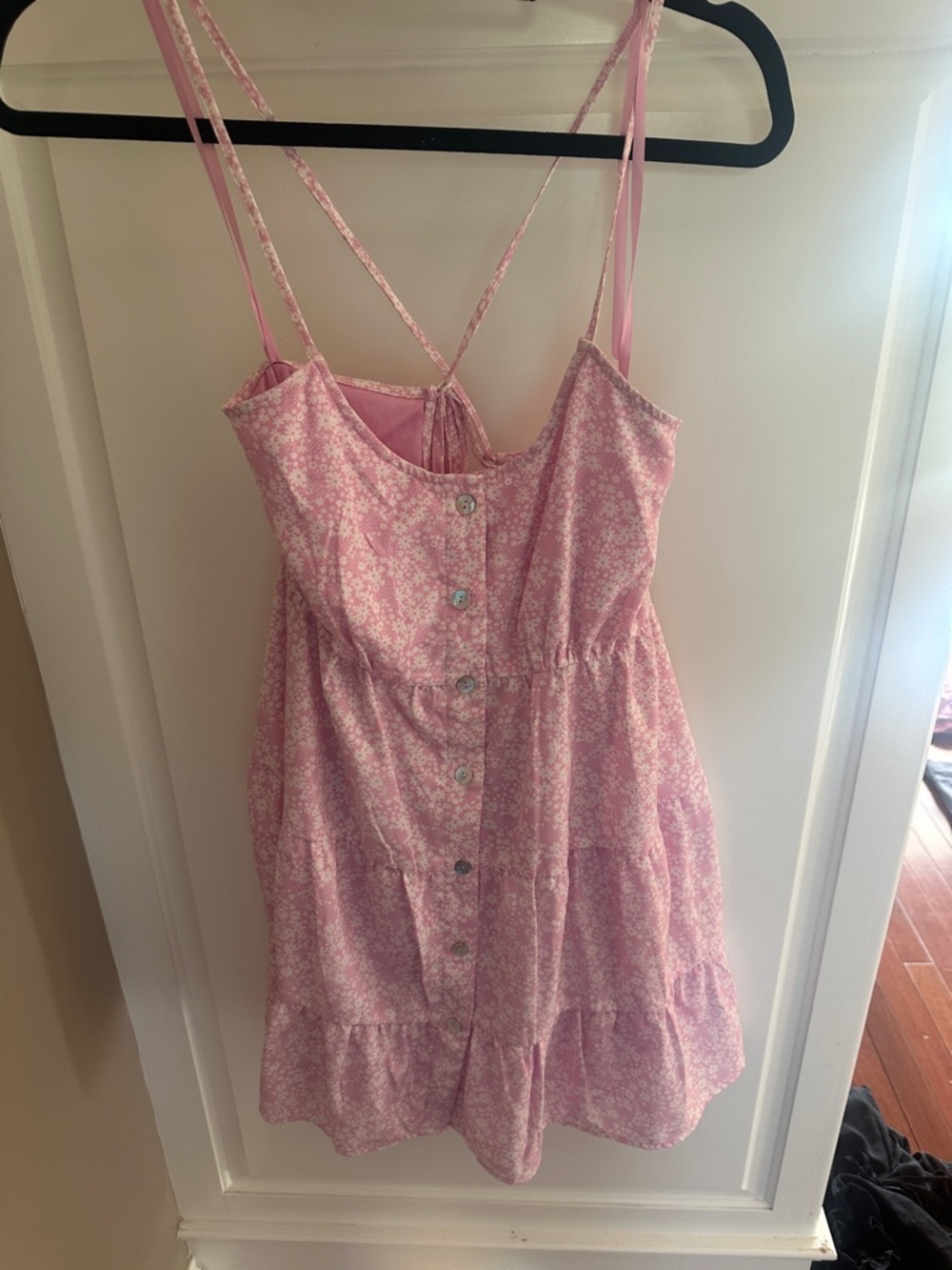 Altar'd State Pink Floral Spaghetti-Strap Sundress